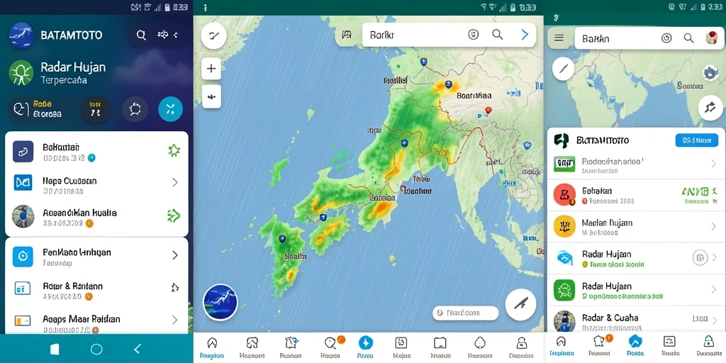 Tampilan antarmuka radar hujan BATAMTOTO yang informatif.