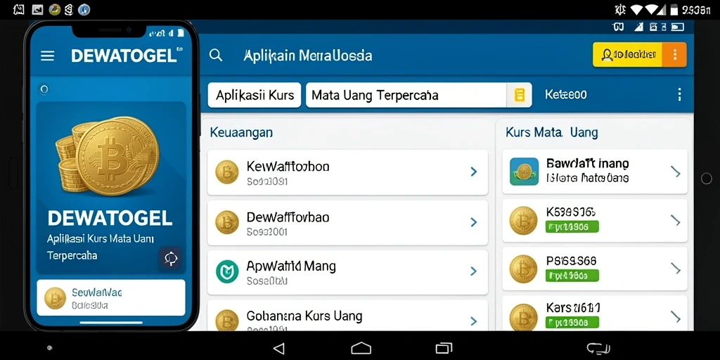 Antarmuka DEWATOGEL menampilkan kurs mata uang dengan jelas dan informatif.