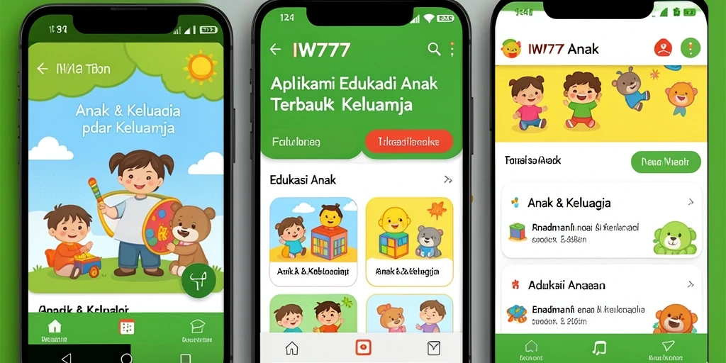 Tampilan antarmuka menarik dan ramah anak dari IW777.