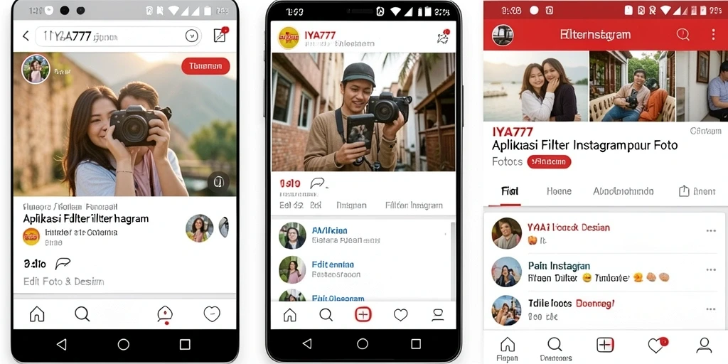 Tampilan antarmuka aplikasi IYA777 dengan berbagai pilihan filter.