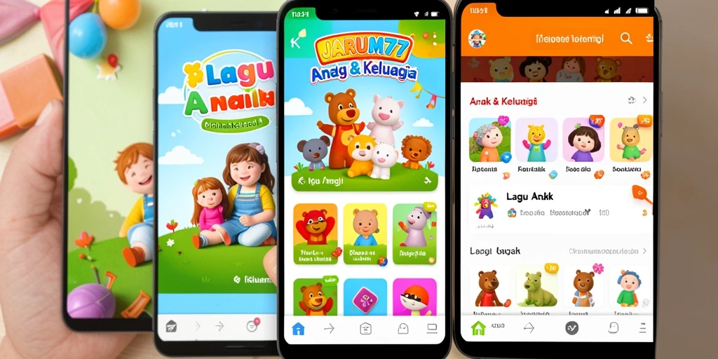 Antarmuka aplikasinya yang ceria dan intuitif untuk anak-anak.