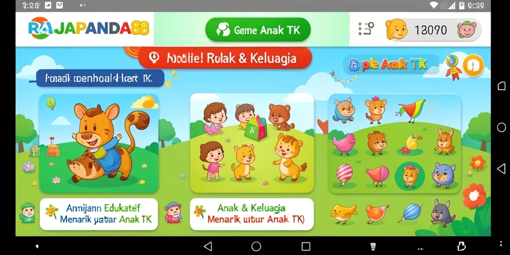 Tampilan antarmuka RAJAPANDA88 yang menarik dan ramah anak.